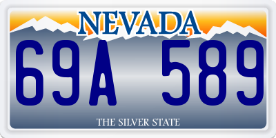 NV license plate 69A589