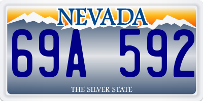 NV license plate 69A592