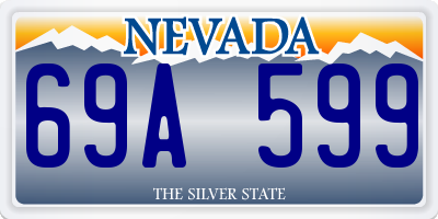 NV license plate 69A599