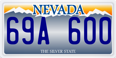 NV license plate 69A600