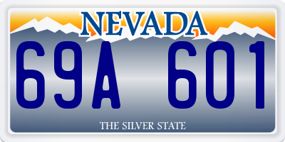 NV license plate 69A601