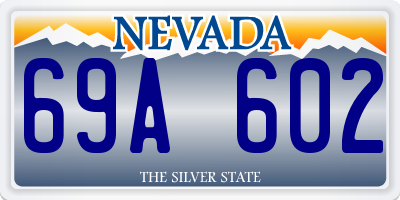 NV license plate 69A602