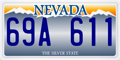 NV license plate 69A611