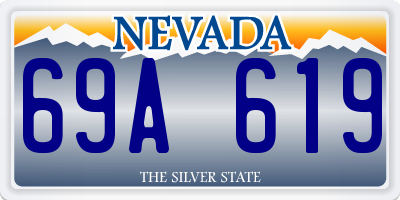 NV license plate 69A619