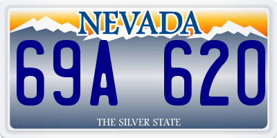 NV license plate 69A620