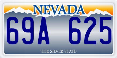 NV license plate 69A625