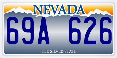 NV license plate 69A626