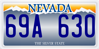 NV license plate 69A630