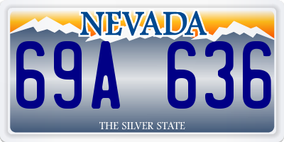 NV license plate 69A636
