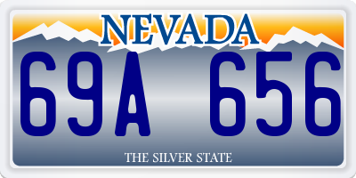 NV license plate 69A656