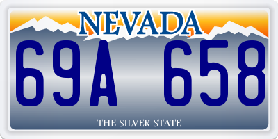 NV license plate 69A658