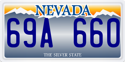 NV license plate 69A660