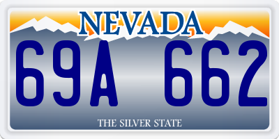 NV license plate 69A662