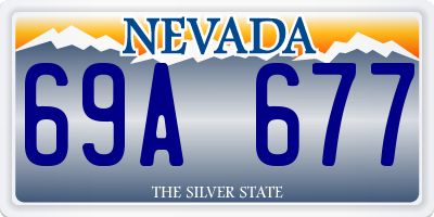 NV license plate 69A677