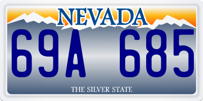 NV license plate 69A685