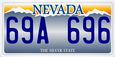 NV license plate 69A696