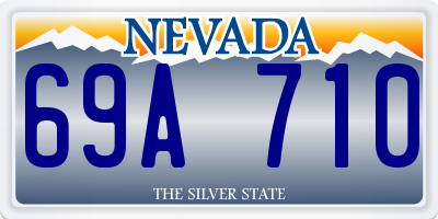 NV license plate 69A710