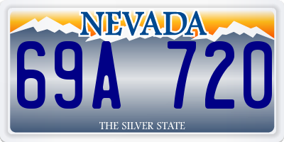 NV license plate 69A720
