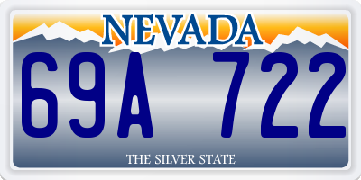 NV license plate 69A722