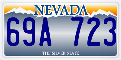 NV license plate 69A723