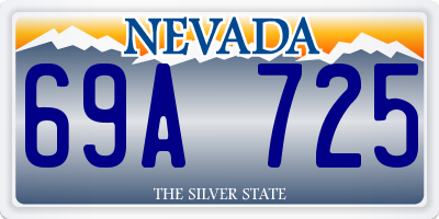 NV license plate 69A725