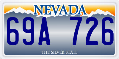 NV license plate 69A726