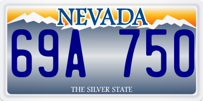 NV license plate 69A750