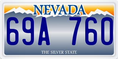 NV license plate 69A760