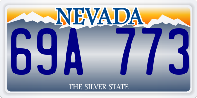 NV license plate 69A773