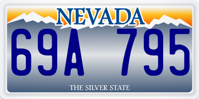 NV license plate 69A795