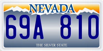 NV license plate 69A810