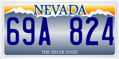 NV license plate 69A824