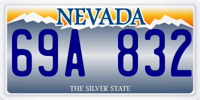 NV license plate 69A832