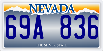 NV license plate 69A836
