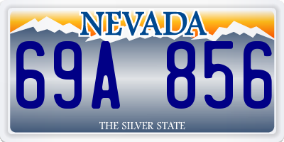 NV license plate 69A856