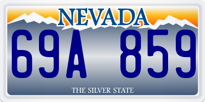 NV license plate 69A859