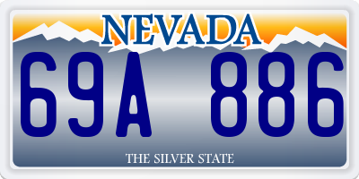 NV license plate 69A886