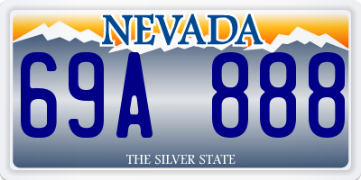NV license plate 69A888