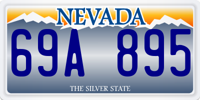 NV license plate 69A895