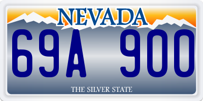 NV license plate 69A900