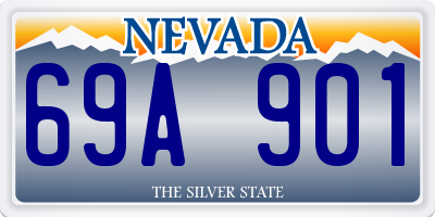 NV license plate 69A901