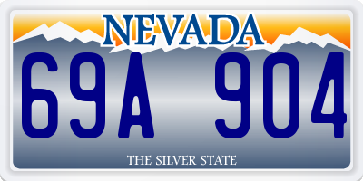 NV license plate 69A904