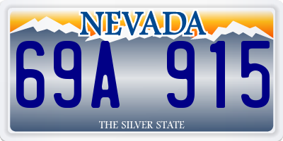 NV license plate 69A915