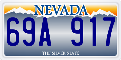 NV license plate 69A917