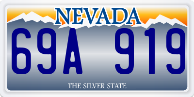 NV license plate 69A919