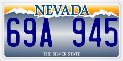 NV license plate 69A945