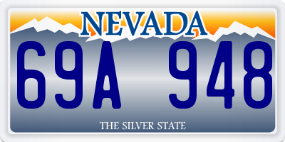 NV license plate 69A948