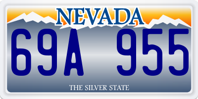 NV license plate 69A955