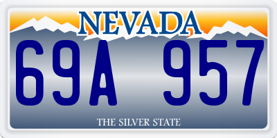 NV license plate 69A957