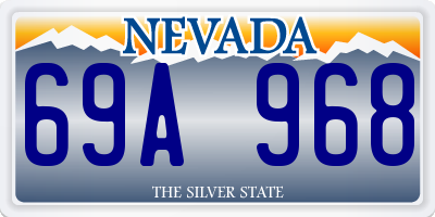 NV license plate 69A968